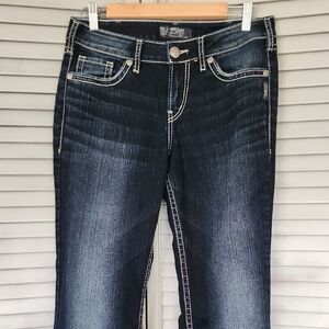 Silver Jeans Suki High Slim Boot Dark Blue Wash EUC W/30 / L33